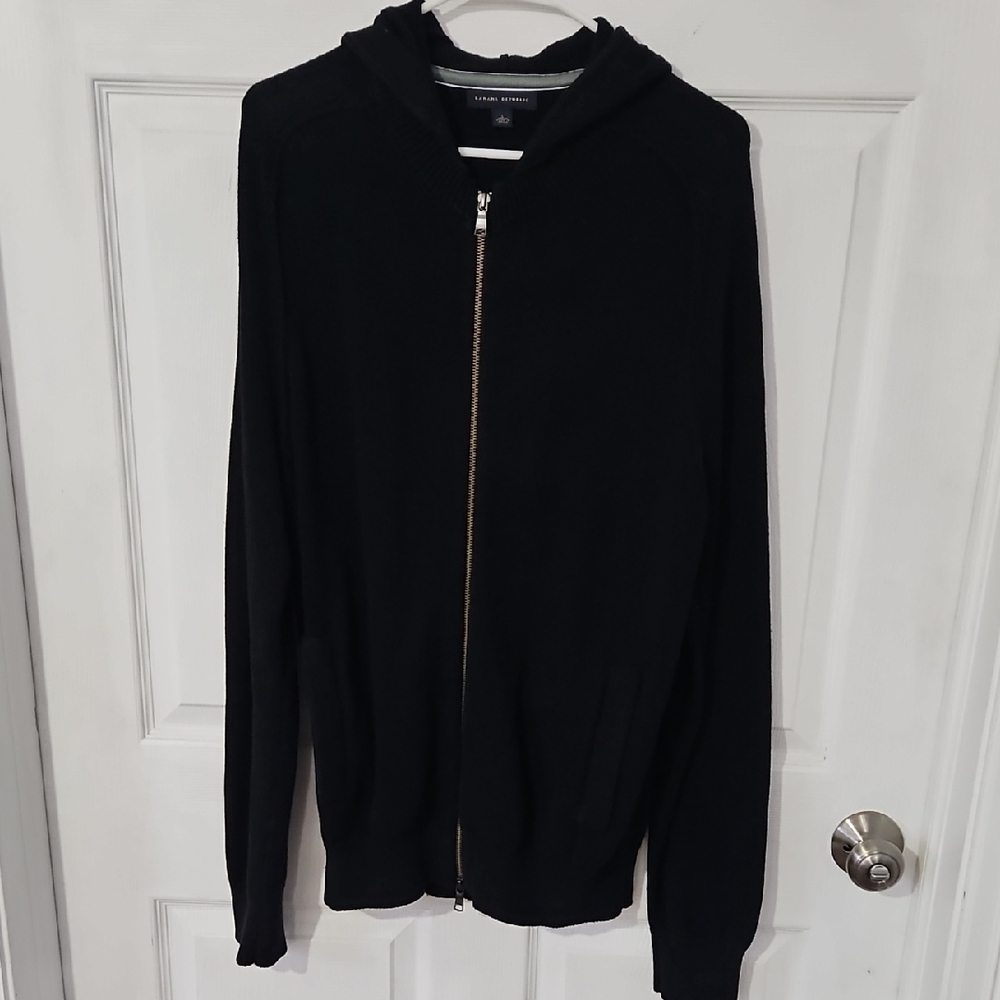 Banana Republic Men's Black Zip-Up Sweater